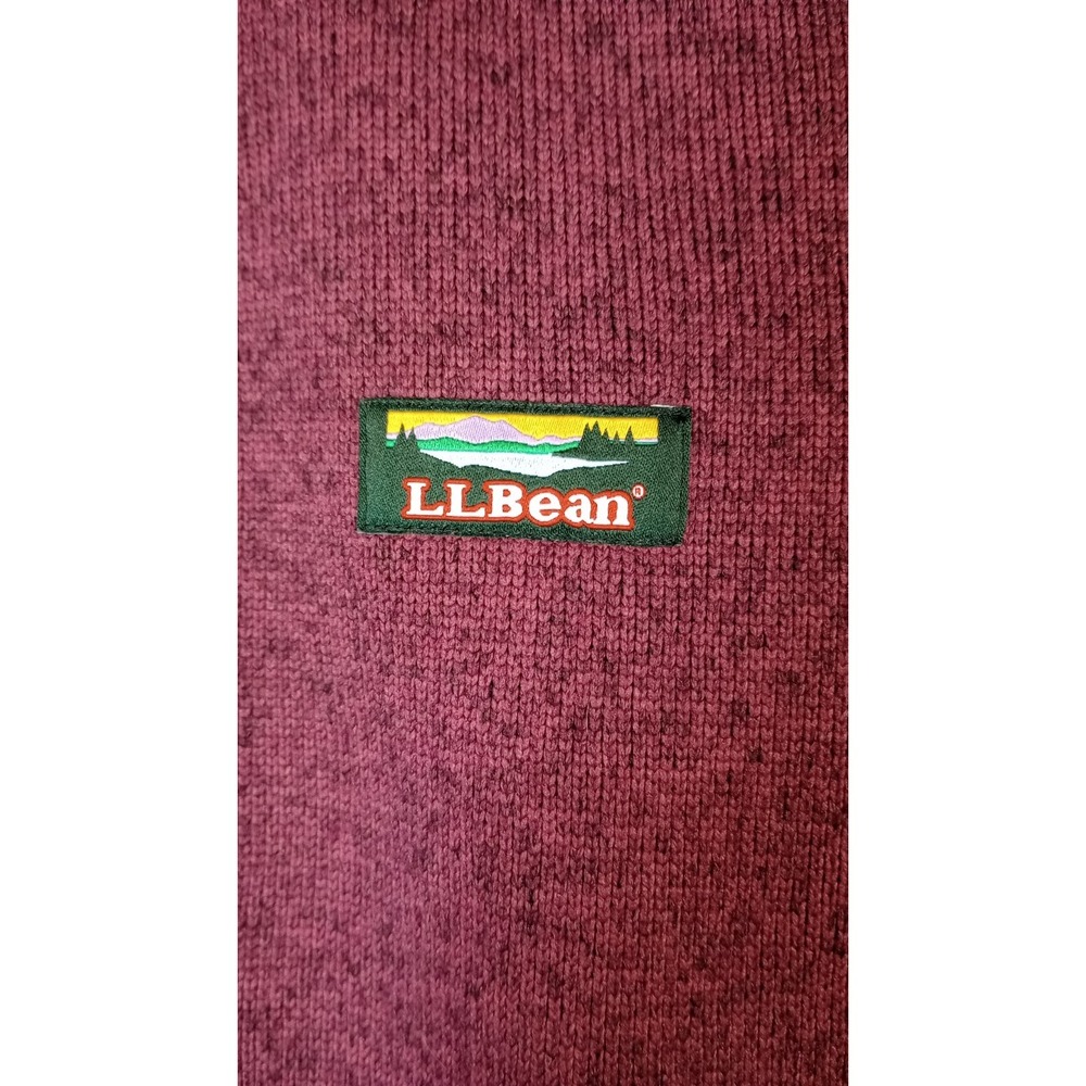 LL Bean Women Brick Red Sz L Fleece lined Zip up Jacket Outdoors Hiking Classic - Picture 3 of 11